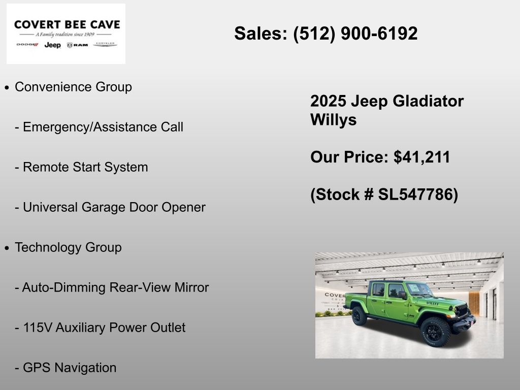 New Car 2025 Jeep Gladiator  For Sale Under $50,000 In Austin, Texas