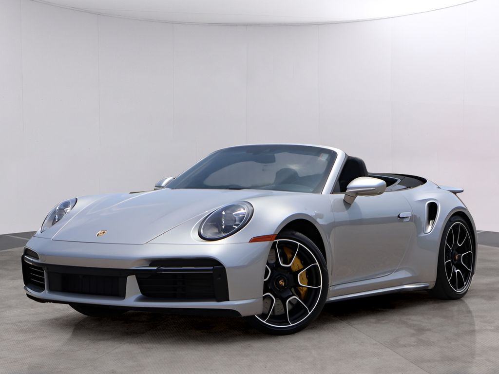 GT Silver Metallic 2022 Porsche 911 Turbo S Cabriolet AWD Convertible All-Wheel Drive 8-Speed Automatic