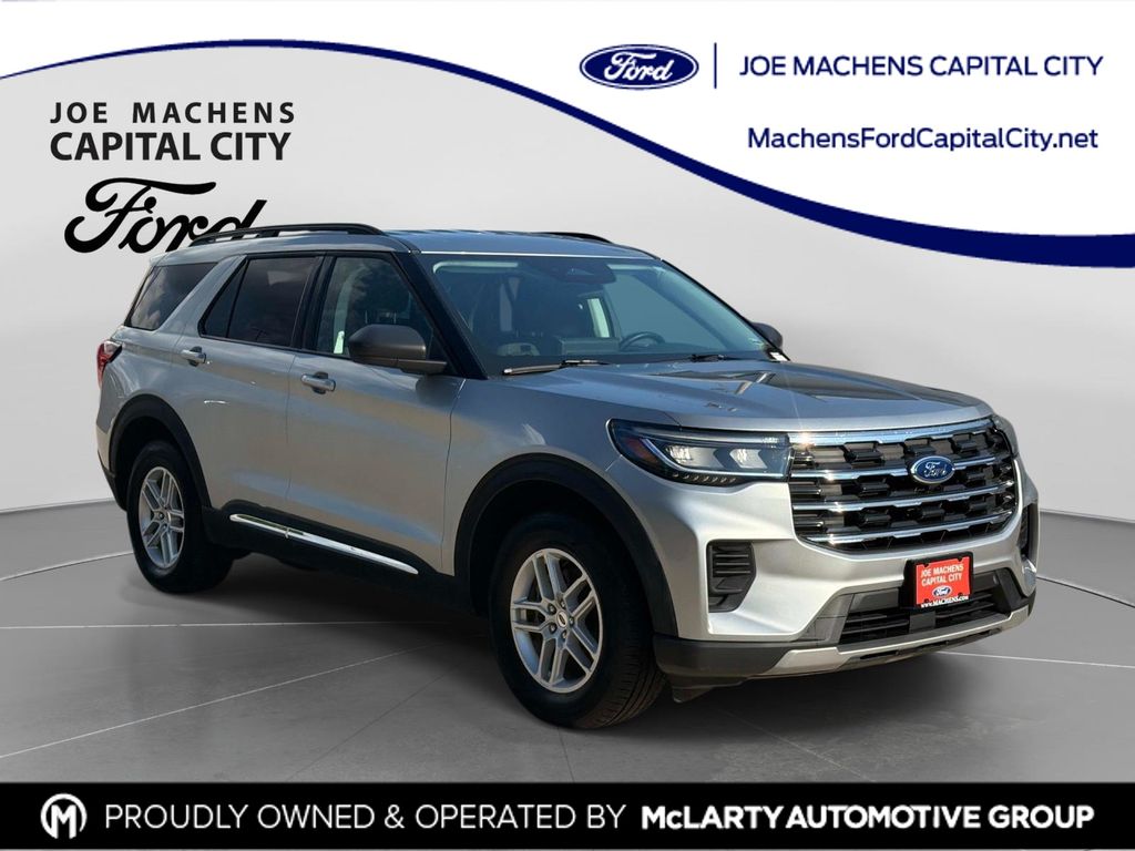 Iconic Silver Metallic 2025 Ford Explorer SUV / Crossover All-Wheel Drive Automatic