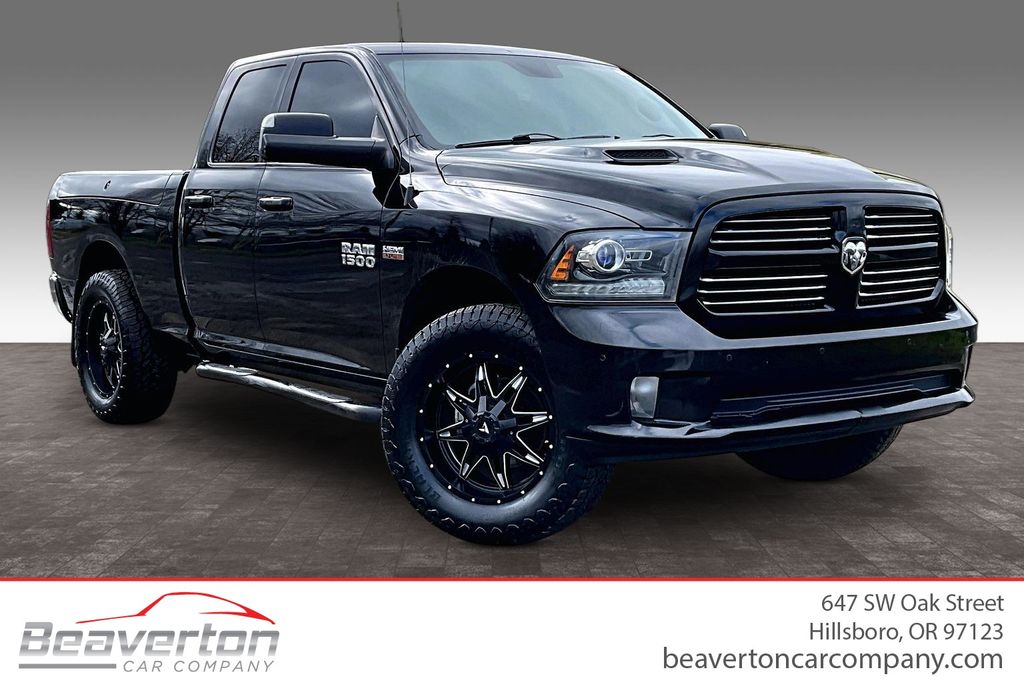 Black Clearcoat 2014 RAM 1500 Pickup Truck Four-Wheel Drive 8-Speed Automatic