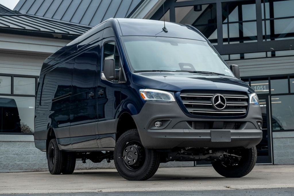 Cavansite Blue Metallic 2026 Mercedes-Benz Sprinter Cargo Van All-Wheel Drive 9-Speed Automatic