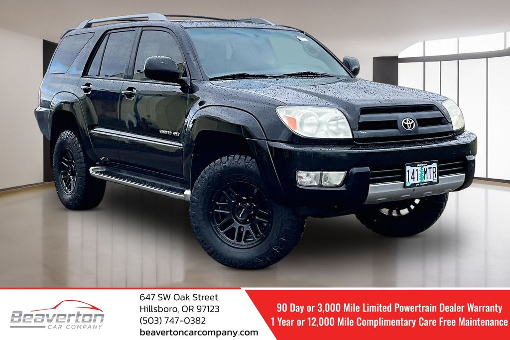 Black 2003 Toyota 4Runner SUV / Crossover Four-Wheel Drive 4-Speed Automatic Overdrive