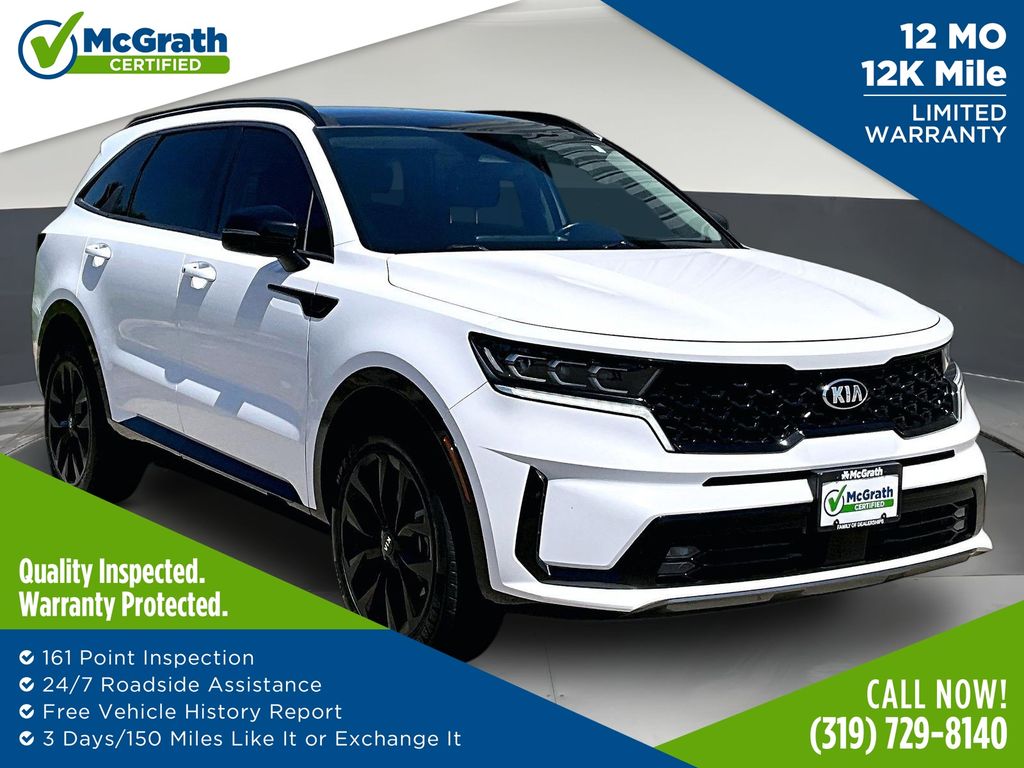 Glacial White Pearl 2021 Kia Sorento SUV / Crossover All-Wheel Drive 8-Speed Dual Clutch