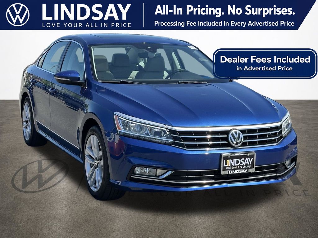 Reef Blue Metallic 2017 Volkswagen Passat 1.8T SEL Premium Sedan Front-Wheel Drive 6-Speed Automatic