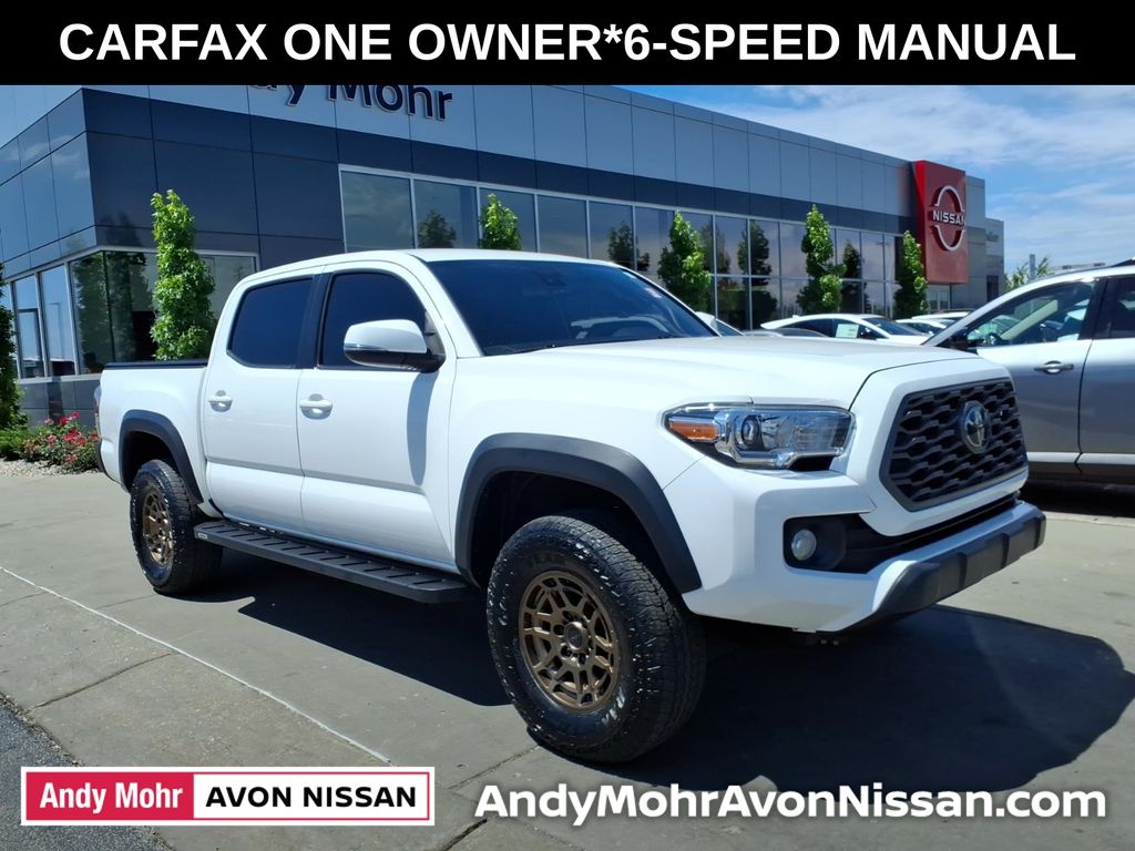 Super White 2021 Toyota Tacoma Pickup Truck Four-Wheel Drive 6-Speed Manual