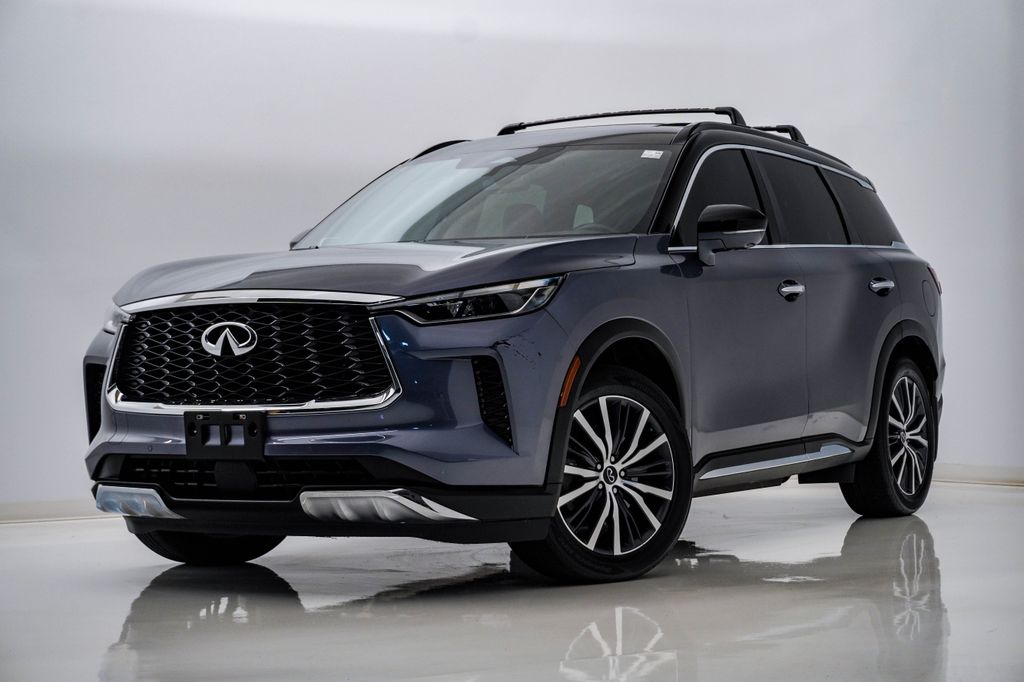 Moonbow Blue/Black Obsidian 2022 INFINITI QX60 Autograph AWD SUV / Crossover All-Wheel Drive 9-Speed Automatic