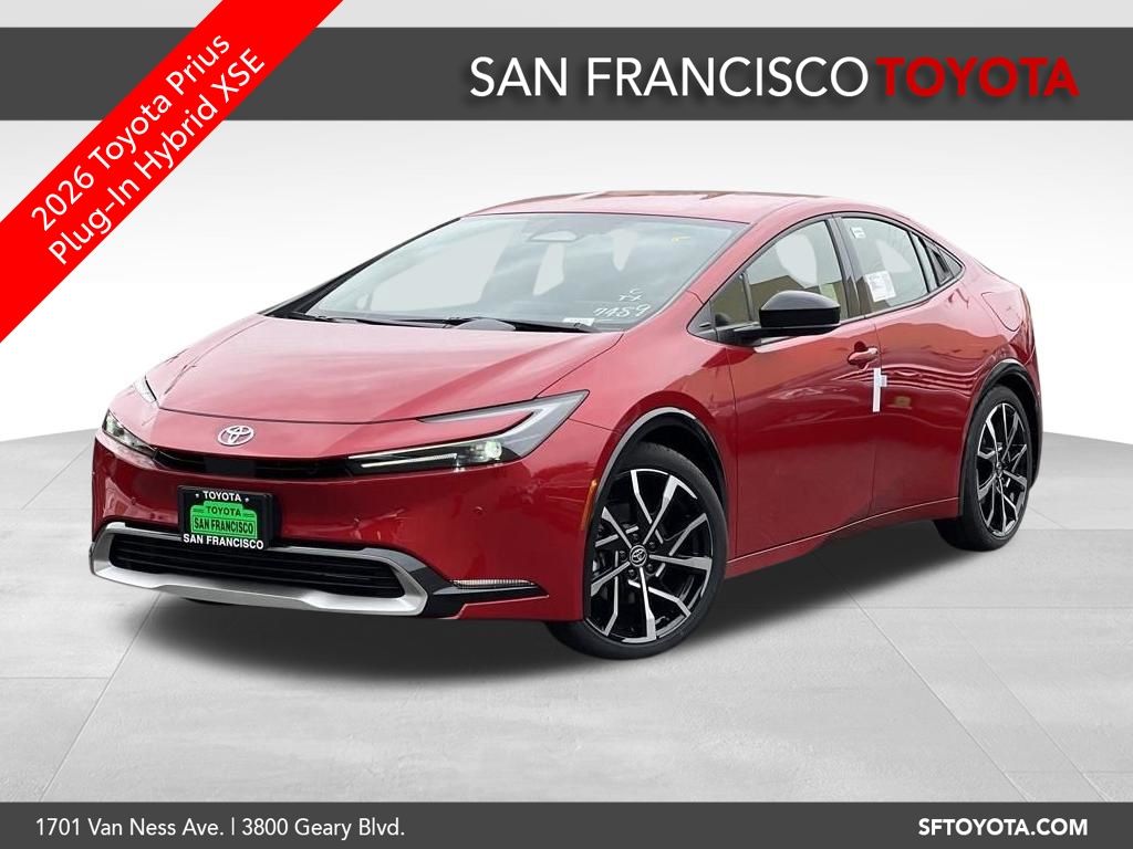 Red 2026 Toyota Prius Plug-In Hybrid Hatchback Front-Wheel Drive Continuously Variable Transmission