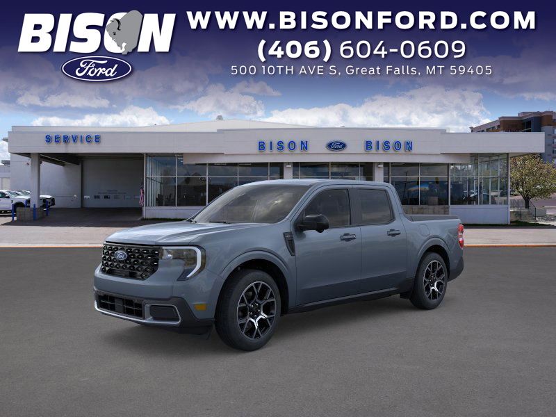 Blue (Azure Gray Metallic Tri-Coat) 2026 Ford Maverick Lariat SuperCrew AWD Pickup Truck All-Wheel Drive Continuously Variable Transmission