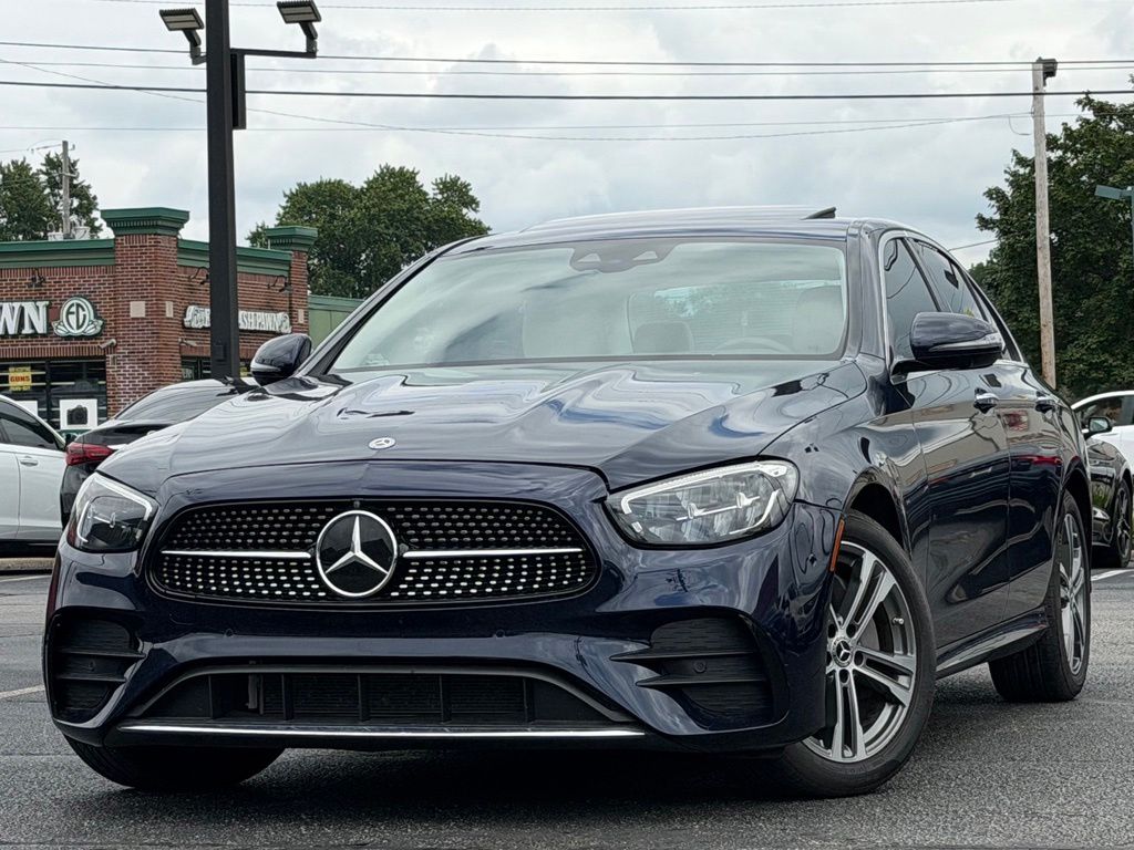 Blue 2021 Mercedes-Benz E-Class Sedan All-Wheel Drive 9-Speed Automatic