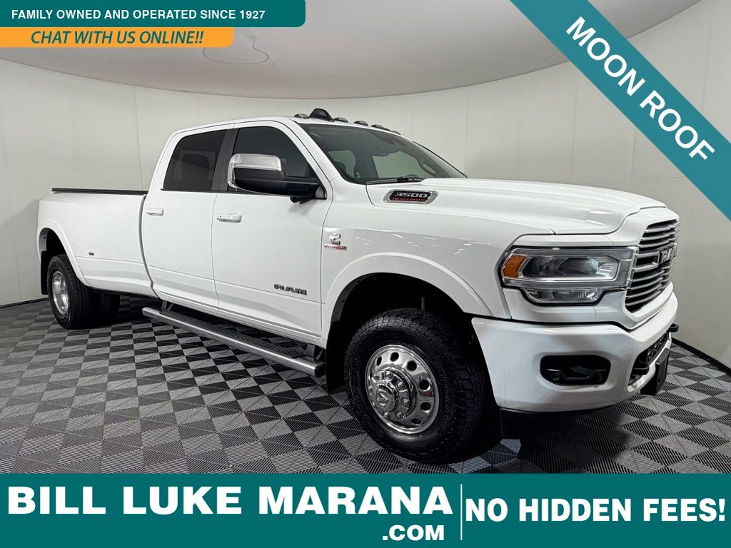 Bright White Clearcoat 2020 RAM 3500 Laramie Crew Cab LB DRW 4WD Pickup Truck Four-Wheel Drive 6-Speed Automatic