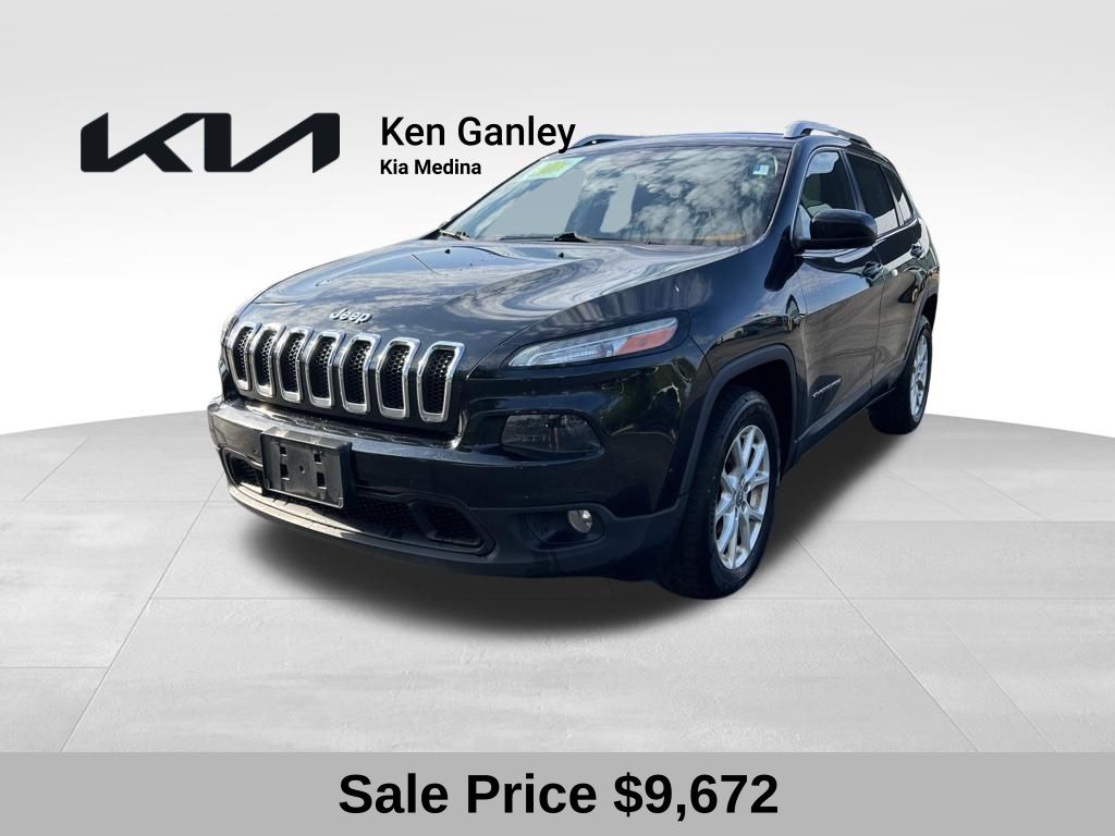 Brilliant Black Crystal Pearlcoat 2015 Jeep Cherokee SUV / Crossover Four-Wheel Drive 9-Speed Automatic