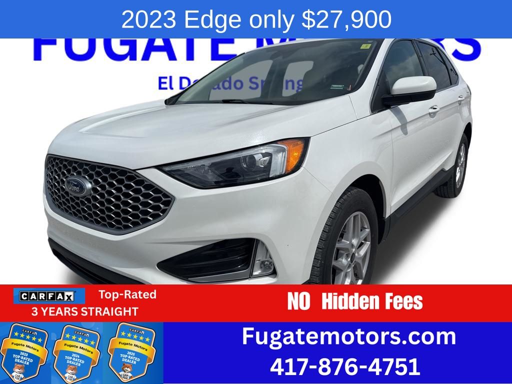 White Metallic 2023 Ford Edge SUV / Crossover All-Wheel Drive 8-Speed Automatic