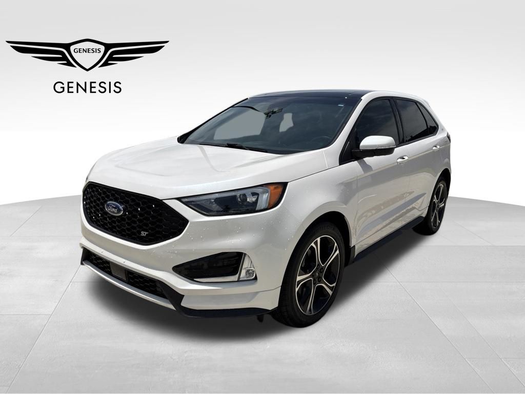 White Platinum Clearcoat Metallic 2019 Ford Edge SUV / Crossover All-Wheel Drive 8-Speed Automatic