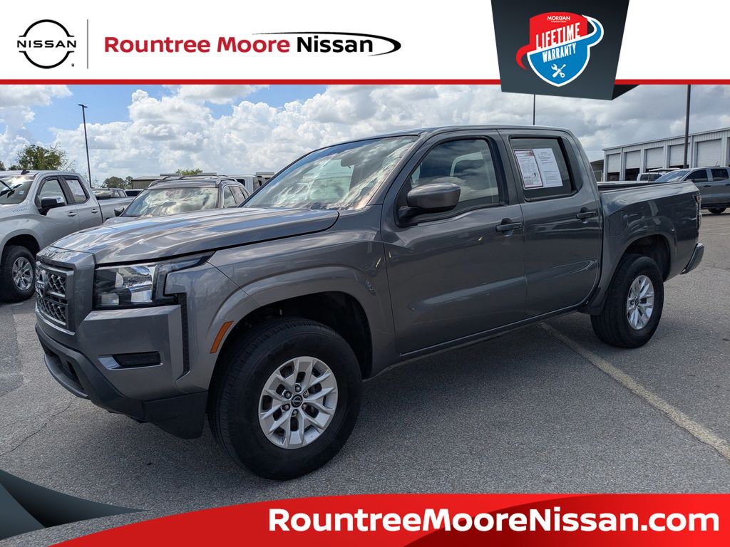 Gray (Gun Metallic) 2024 Nissan Frontier SV Crew Cab 4WD Pickup Truck Four-Wheel Drive 9-Speed Automatic Overdrive