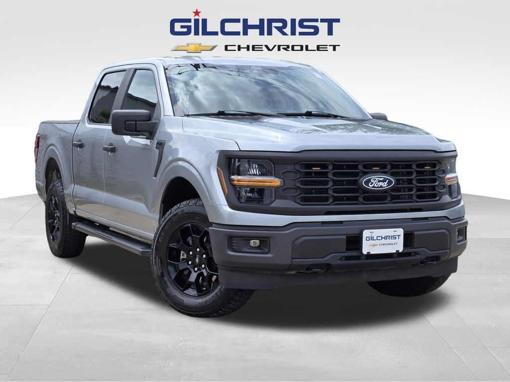 Silver Metallic 2024 Ford F-150 STX SuperCrew 4WD Pickup Truck Four-Wheel Drive Automatic
