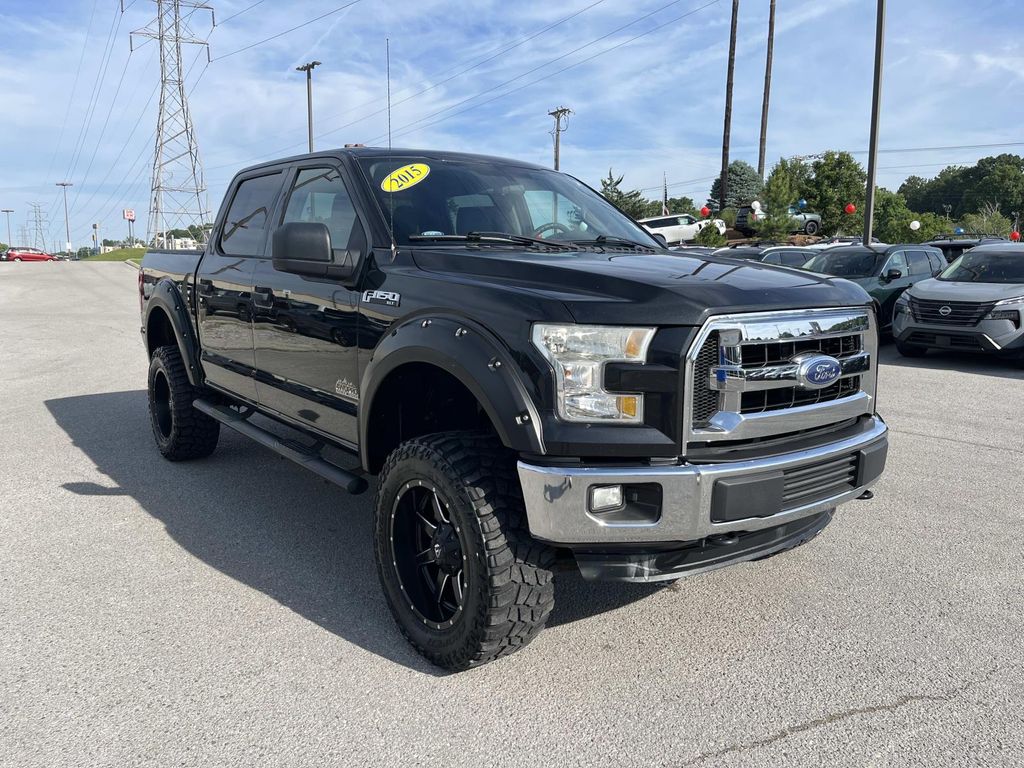 Tuxedo Black Metallic 2015 Ford F-150 XLT SuperCrew 4WD Pickup Truck Four-Wheel Drive 6-Speed Automatic