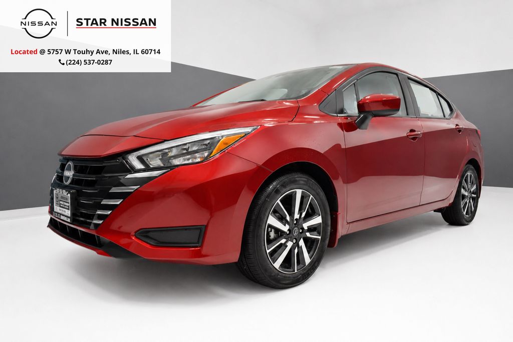 Red (Scarlet Ember Tintcoat) 2025 Nissan Versa Sedan Front-Wheel Drive Continuously Variable Transmission