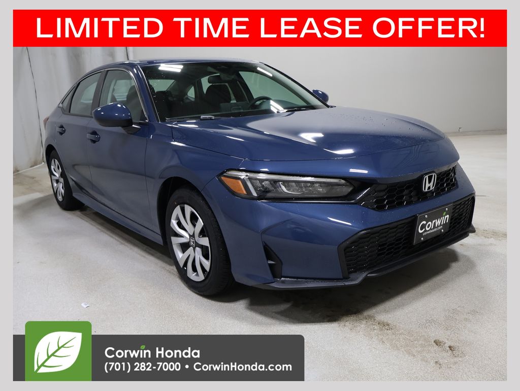 Blue Lagoon Pearl 2026 Honda Civic Sedan Front-Wheel Drive Continuously Variable Transmission
