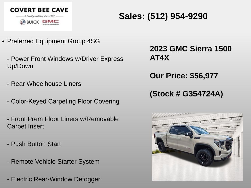 Used Car 2023 Gmc Sierra 1500  At4x For Sale Under $60,000 In Austin, Texas