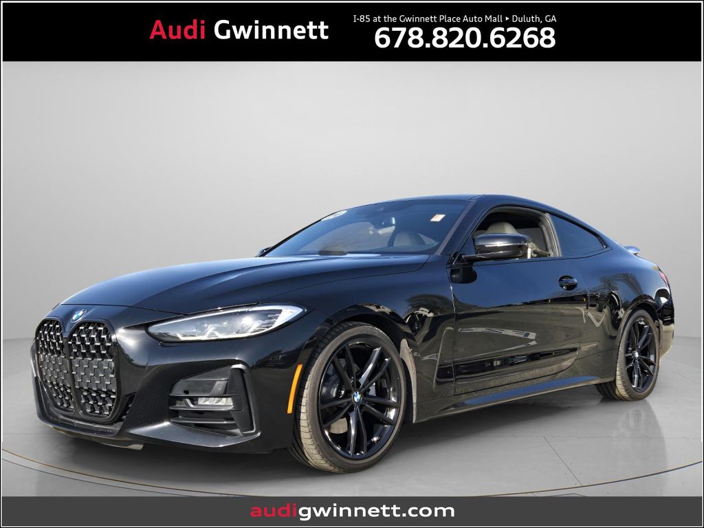 Black Sapphire Metallic 2021 BMW 4 Series 430i Coupe RWD Coupe Rear-Wheel Drive 8-Speed Automatic