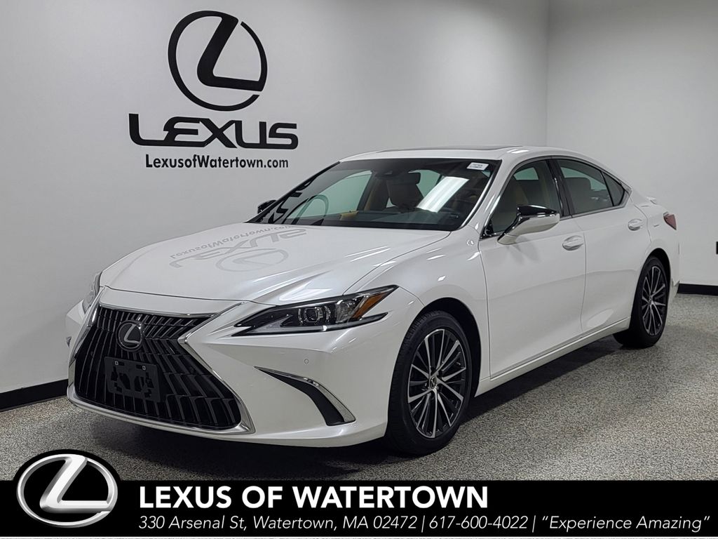 Eminent White Pearl 2023 Lexus ES Hybrid 300h FWD Sedan Front-Wheel Drive Continuously Variable Transmission