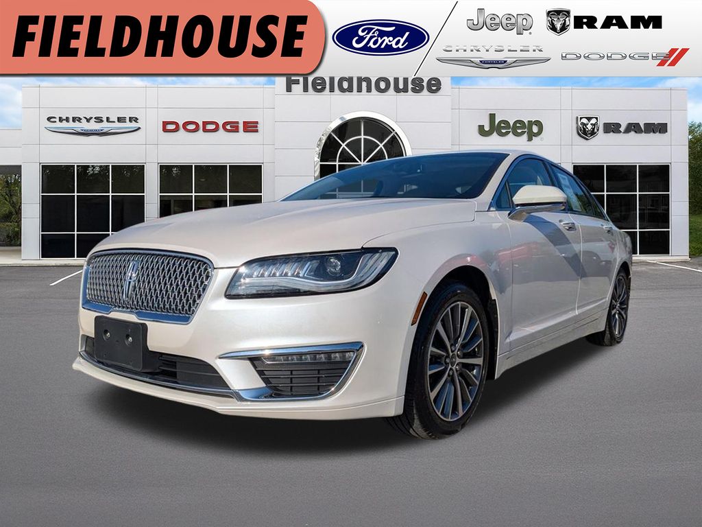 White Platinum Clearcoat Metallic 2017 Lincoln MKZ Sedan All-Wheel Drive 6-Speed Automatic