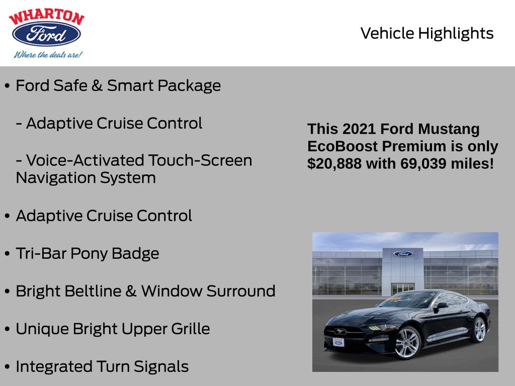 2021 Ford Mustang EcoBoost Premium Blue at Victoria Chrysler Dodge Jeep Ram