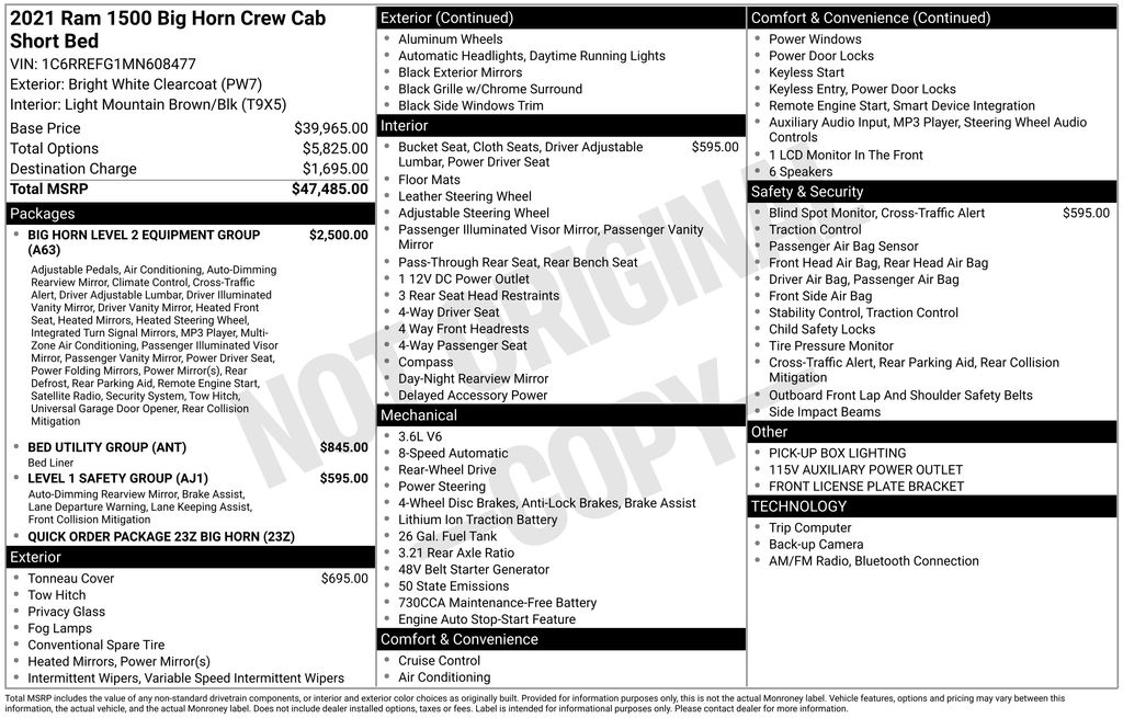 2021 Ram 1500 Big Horn/Lone Star White at AutoSavvy Houston Northwest