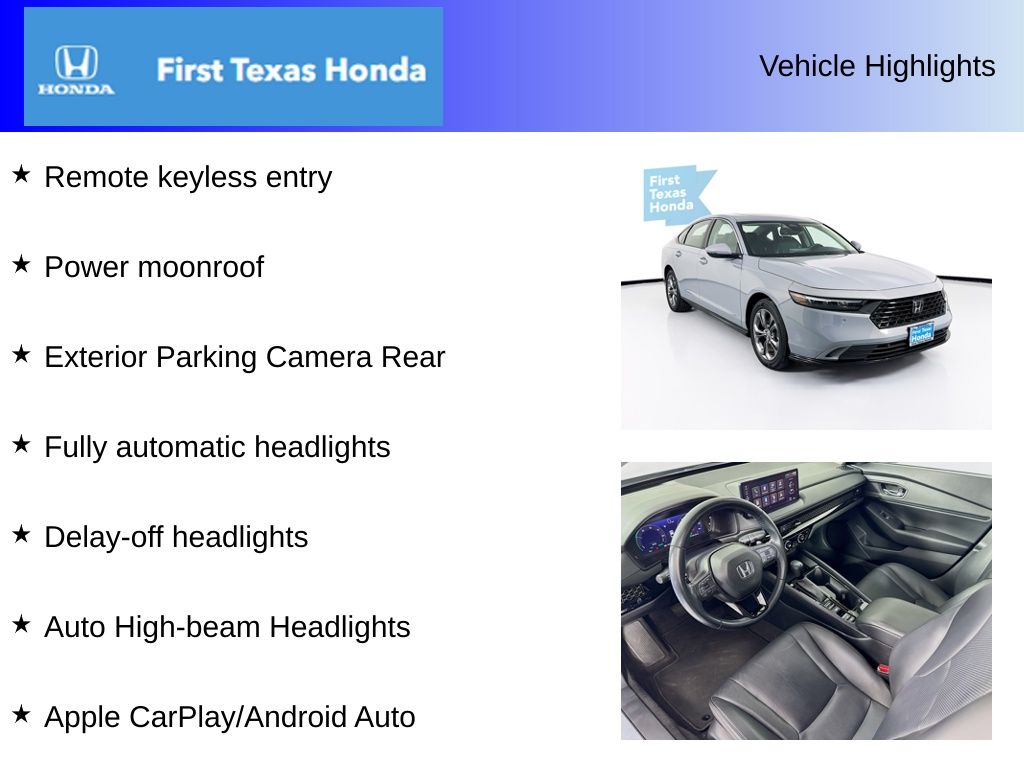 Used Car 2023 Honda Accord Hybrid  Ex-l For Sale Under $30,000 In Austin, Texas