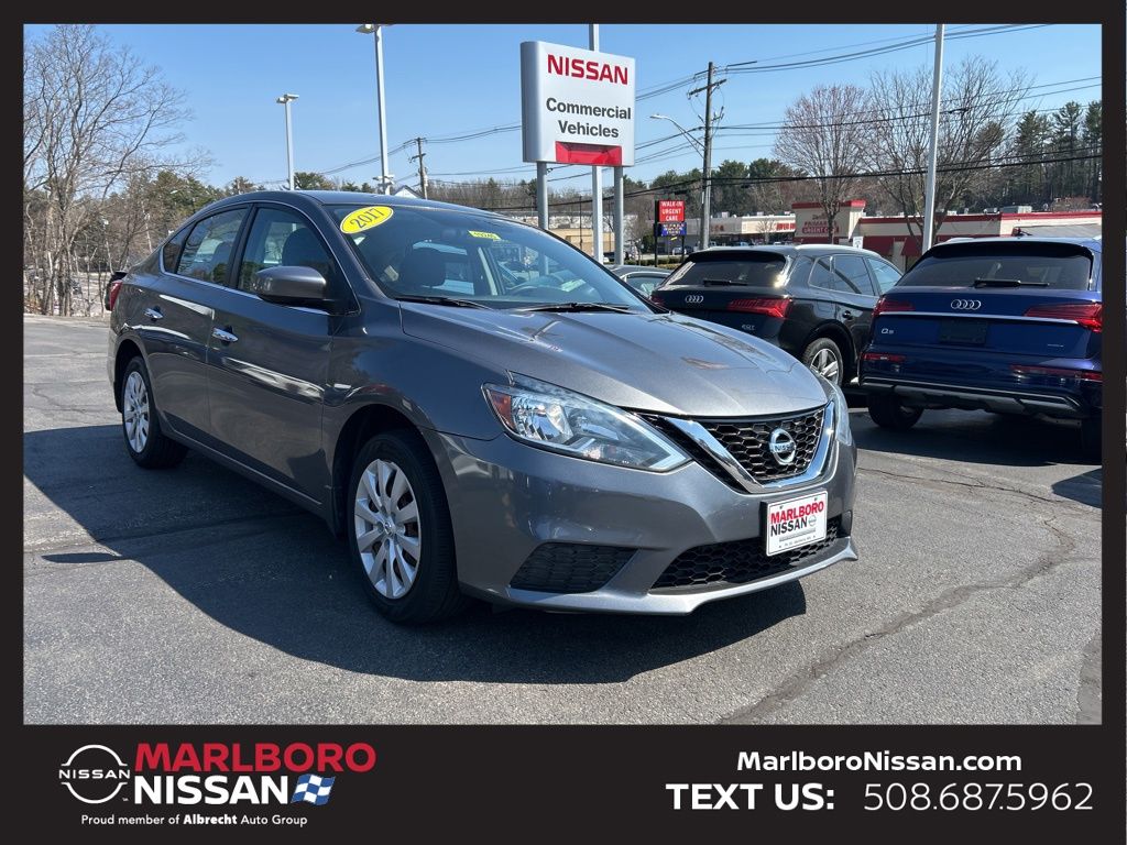 Gray (Gun Metallic) 2017 Nissan Sentra S Sedan Front-Wheel Drive Continuously Variable Transmission