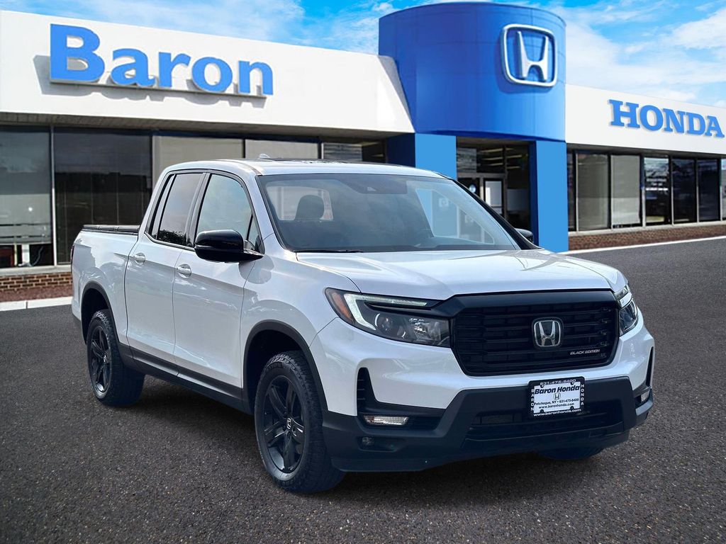 Platinum White Pearl 2023 Honda Ridgeline Pickup Truck All-Wheel Drive 9-Speed Automatic