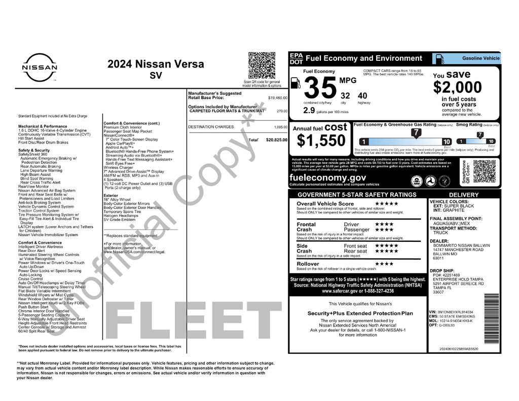 Certified Used 2024 Black Nissan 1.6 SV image 5