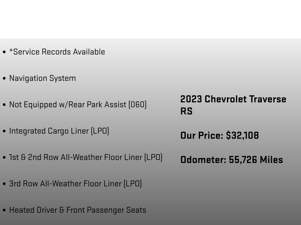2023 Chevrolet Traverse RS Black at Carlisle Cadillac Buick GMC