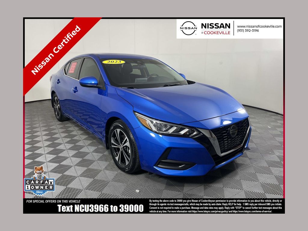 Electric Blue Metallic 2023 Nissan Sentra Sedan Front-Wheel Drive Continuously Variable Transmission