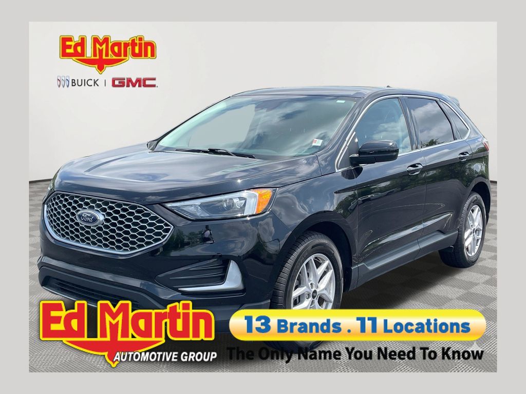Black Metallic 2024 Ford Edge SEL AWD SUV / Crossover All-Wheel Drive 8-Speed Automatic