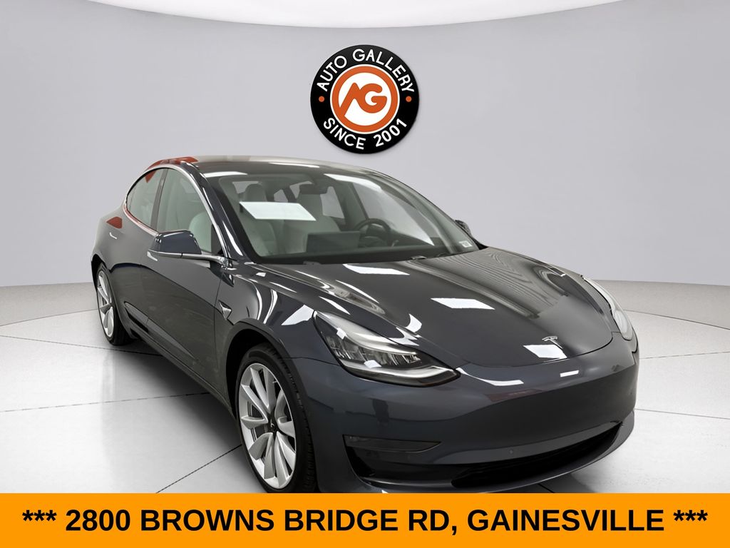 Silver 2018 Tesla Model 3 Long Range AWD Sedan All-Wheel Drive 1-Speed Automatic