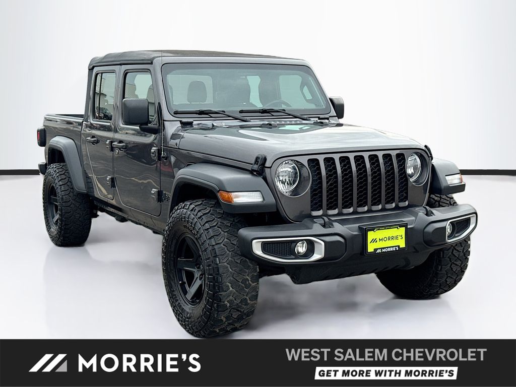 Gray (Granite Crystal Metallic Clearcoat) 2023 Jeep Gladiator Sport Crew Cab 4WD Pickup Truck Four-Wheel Drive 8-Speed Automatic