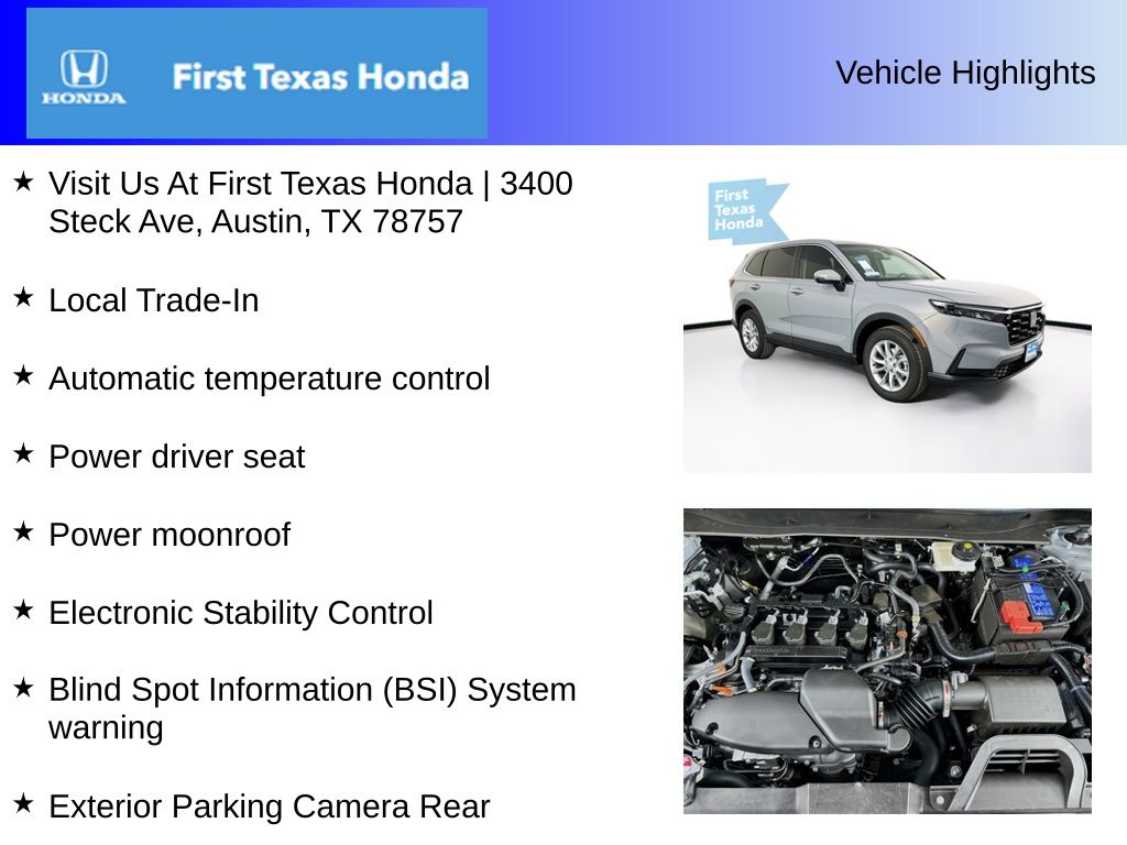 Used Car 2025 Honda Cr-v  Ex For Sale In Austin, Texas