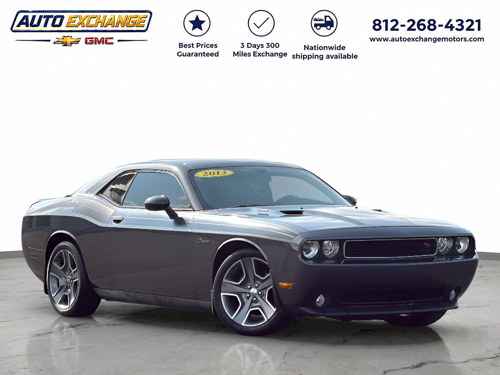 Gray (Granite Crystal Metallic Clearcoat) 2013 Dodge Challenger Coupe Rear-Wheel Drive 5-Speed Automatic