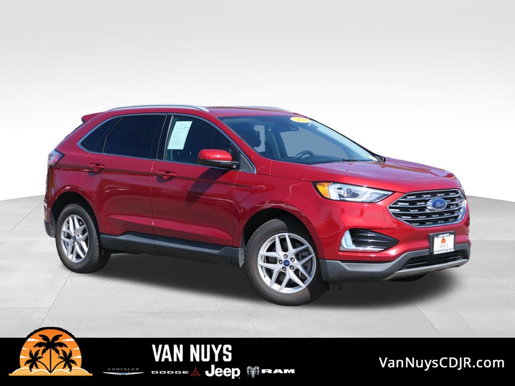 Red Metallic 2022 Ford Edge SUV / Crossover All-Wheel Drive 8-Speed Automatic