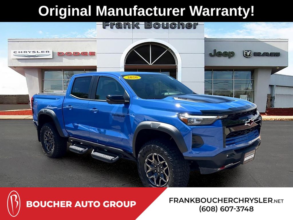 Reef Blue Metallic 2026 Chevrolet Colorado Pickup Truck Four-Wheel Drive 8-Speed Automatic
