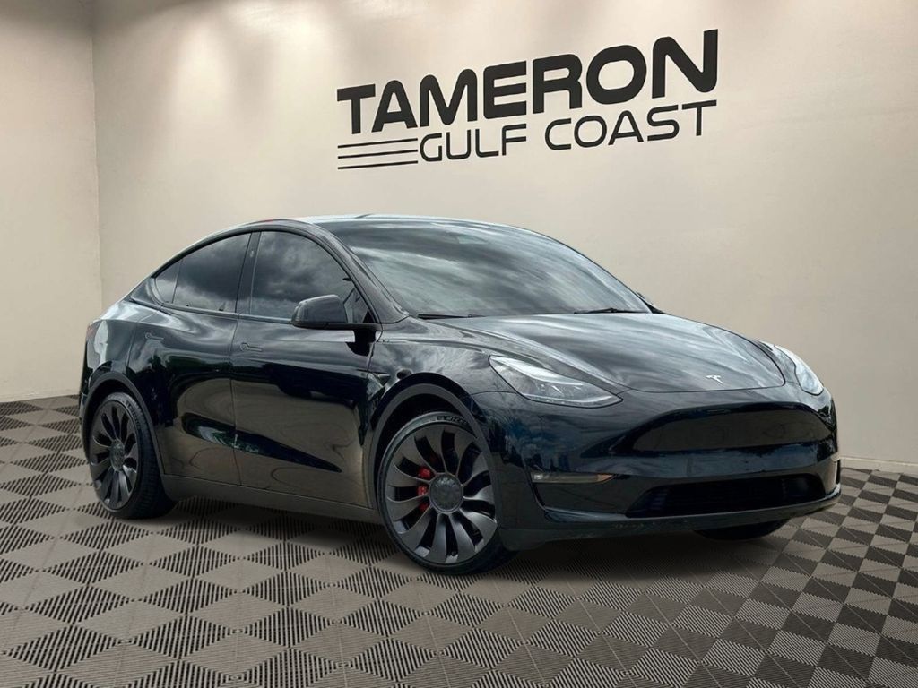 Solid Black 2023 Tesla Model Y Performance AWD SUV / Crossover All-Wheel Drive 1-Speed Automatic