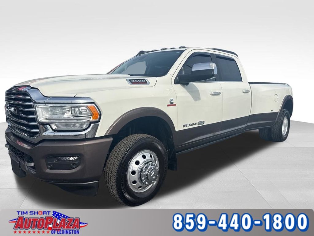 Pearl White 2022 RAM 3500 Pickup Truck Four-Wheel Drive 6-Speed Automatic
