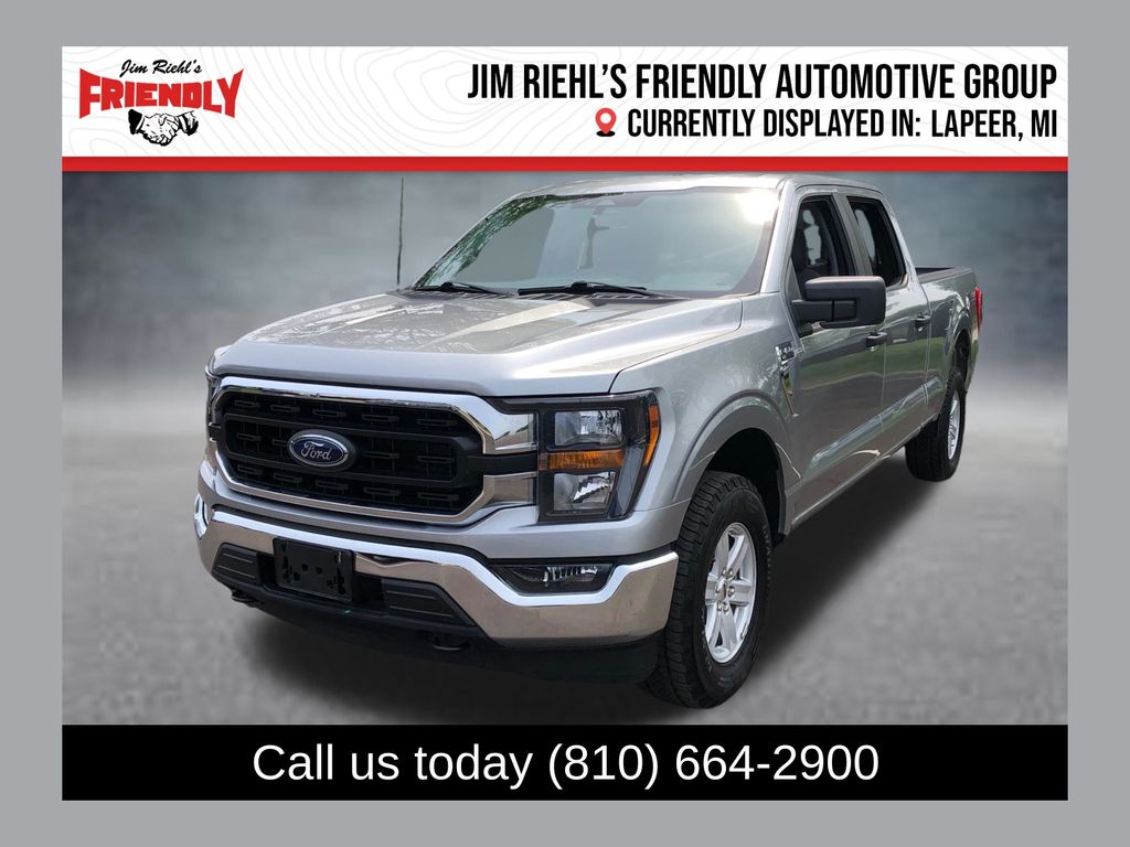 Iconic Silver Metallic 2023 Ford F-150 Pickup Truck Four-Wheel Drive Automatic