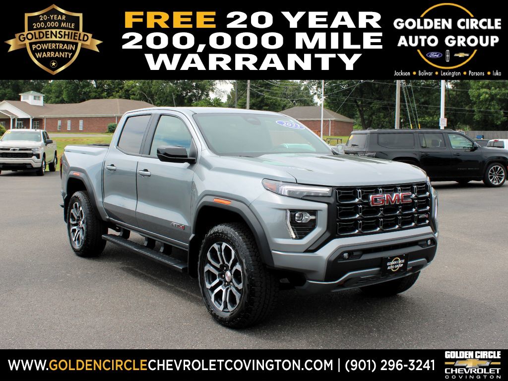 Sterling Metallic 2023 GMC Canyon AT4 Crew Cab 4WD Pickup Truck Four-Wheel Drive 8-Speed Automatic