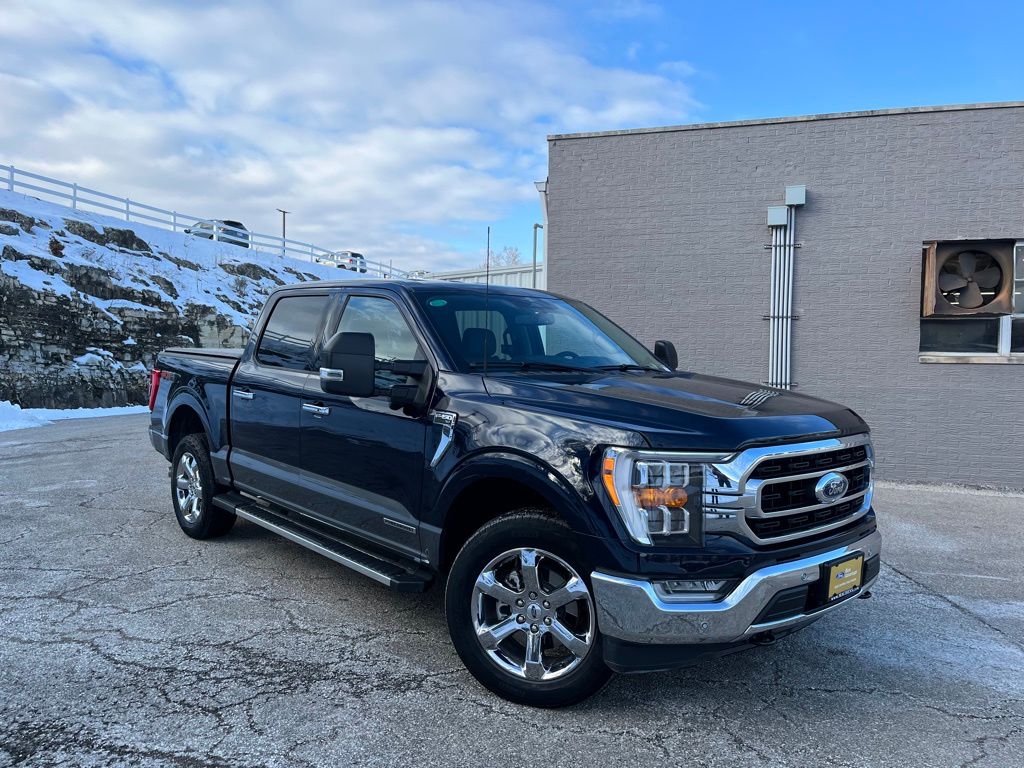 Antimatter Blue Metallic 2023 Ford F-150 XLT SuperCrew 4WD Pickup Truck Four-Wheel Drive Automatic