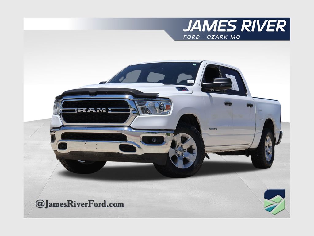 Bright White Clearcoat 2023 RAM 1500 Pickup Truck Four-Wheel Drive 8-Speed Automatic