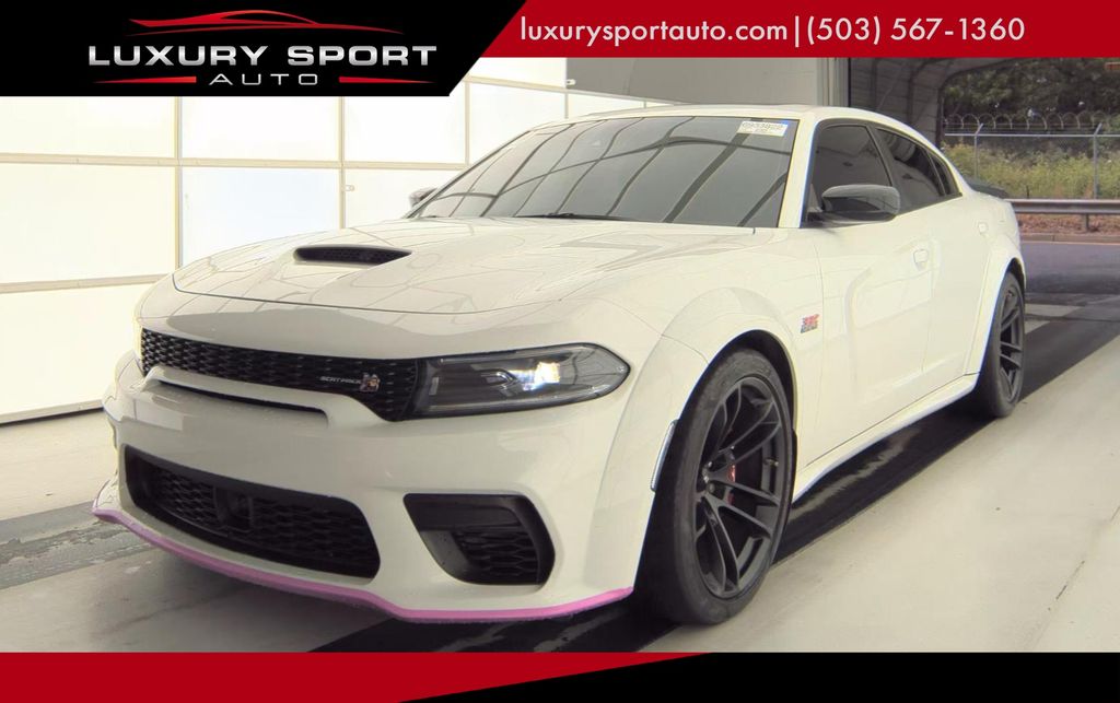 White Knuckle Clearcoat 2023 Dodge Charger Scat Pack Widebody RWD Sedan Rear-Wheel Drive 8-Speed Automatic