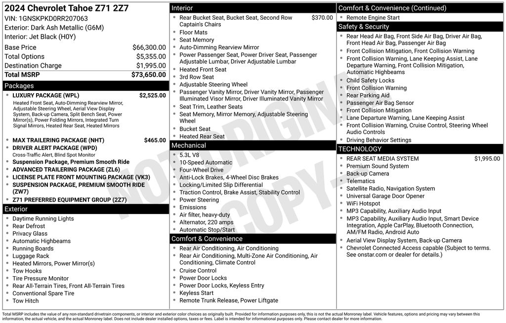 2024 Chevrolet Tahoe Z71 4WD