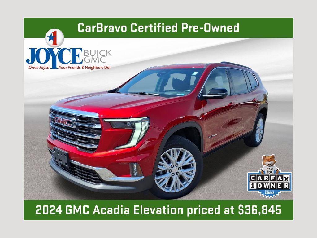Volcanic Red Tintcoat 2024 GMC Acadia SUV / Crossover Four-Wheel Drive 8-Speed Automatic